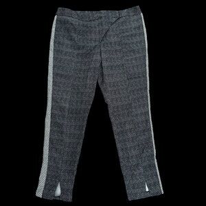 I 🖤 Ronson Size 16 Black/White Polyester/Spandex Flat Front Pants w/Side Detail